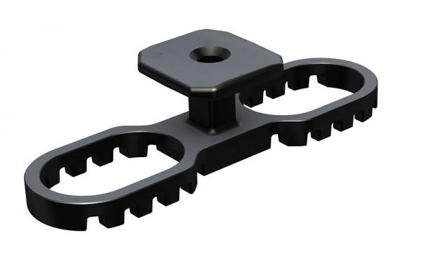 Montageclip Karle und Rubner Terraflex für Holz UK Black (schwarz) 9 mm für Stärke 20-26 mm